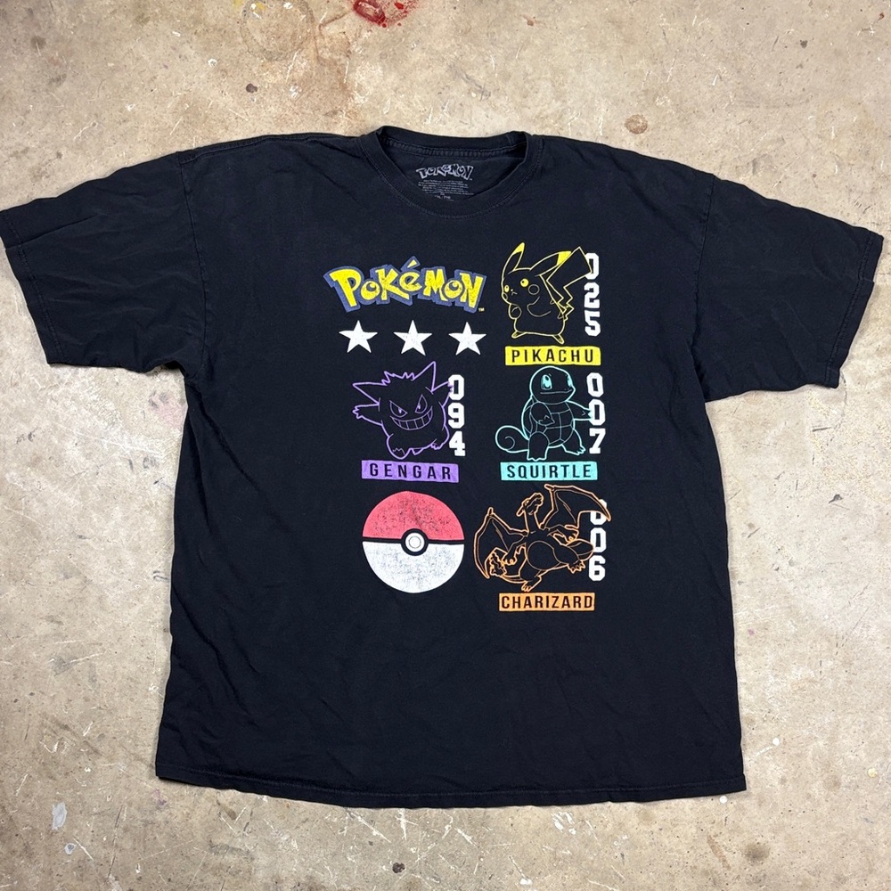 XXL Men’s Black Pokémon Graphic T-Shirt